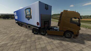 KÖGEL 16.5m Flatbed Tarpaulin Trailer для Farming Simulator 2025