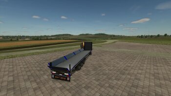 KÖGEL 16.5m Flatbed Tarpaulin Trailer для Farming Simulator 2025