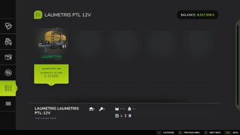 Laumetris PTL 12V для Farming Simulator 2025