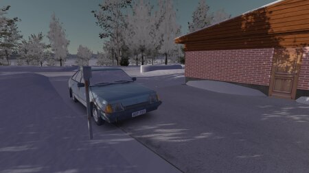 Подогреватель двигателя около дома