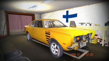 Сохранение "Желтый Corris Rivet Rally c пройденным техосмотром и настроенным двигателем" для My Winter Car